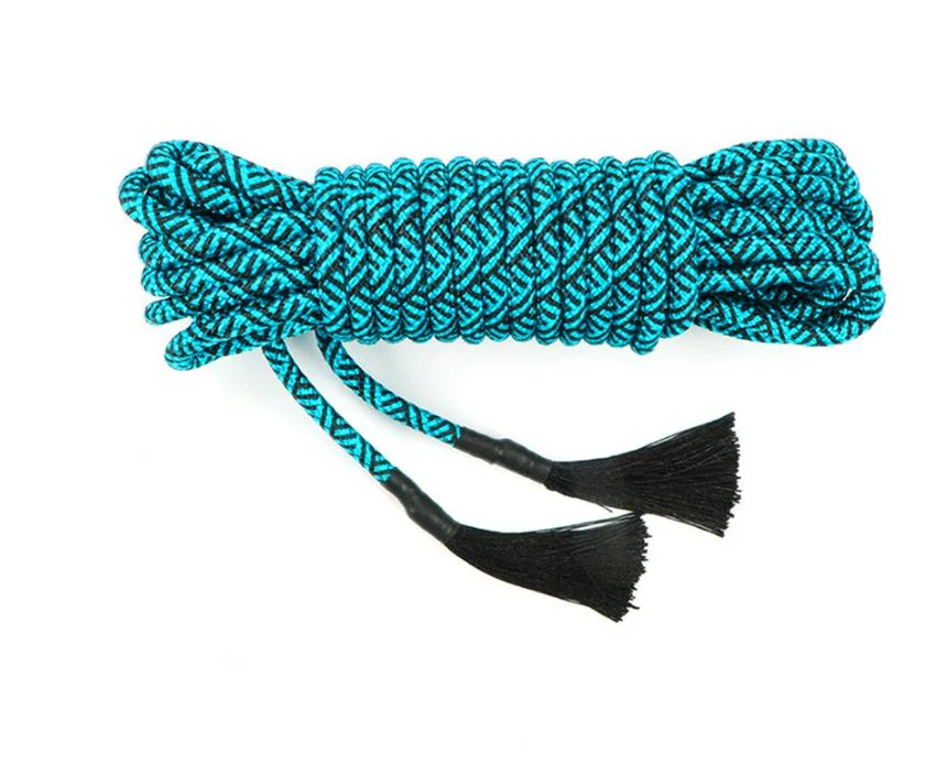 Modrý barevný nylonový bondage provaz – tl. 0.5 cm 10 metrů